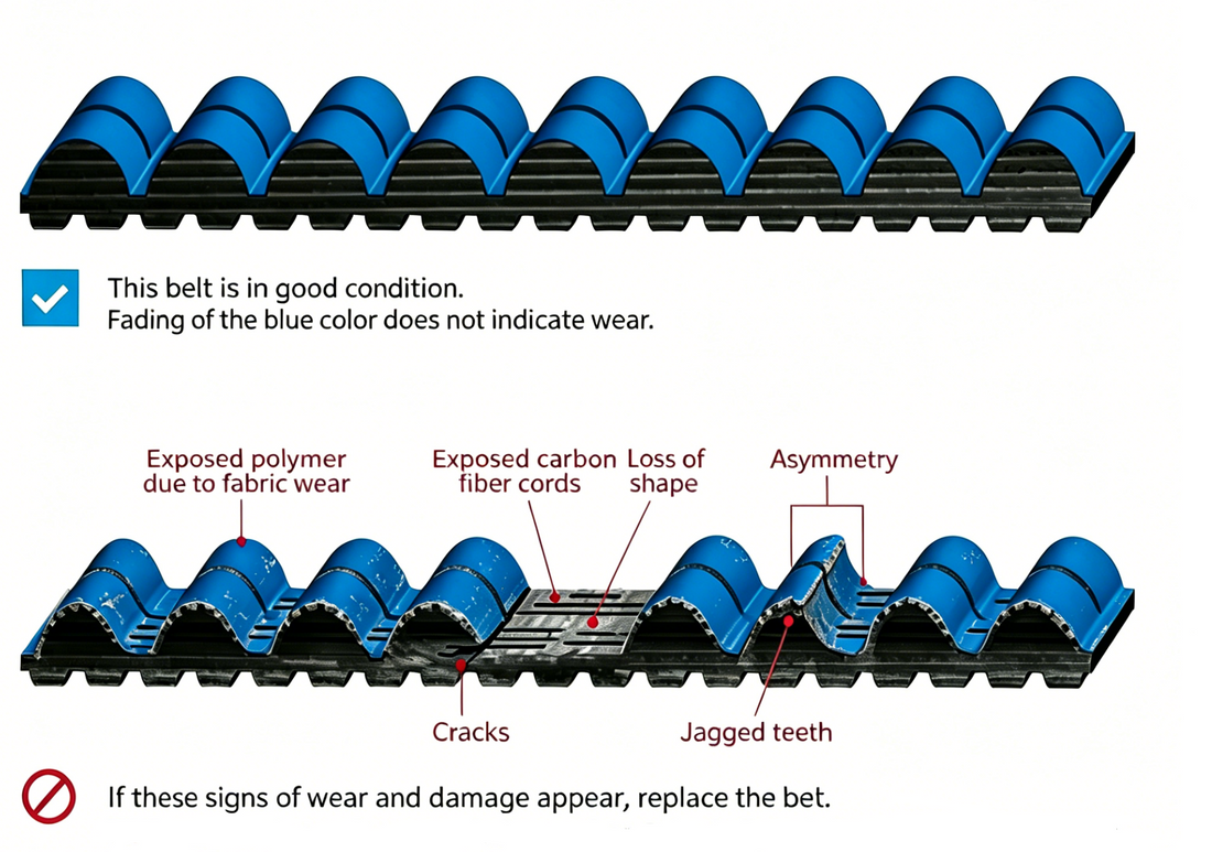 Self-check guide for worn Gates scooter CVT belts, identify transmission abnormal noise caused by aging belts
