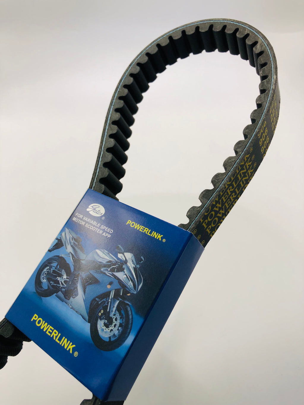 Gates PowerLink 906×22.5 Single-Sided Cog CVT Belt OEM 23100-KGG-9010 for Honda SH125 SH150 Scooter